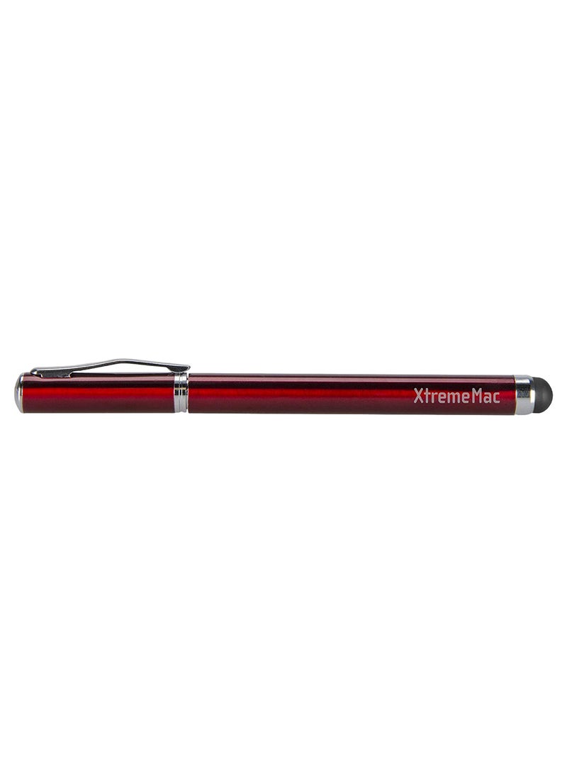 XtremeMac - 2-In-1 Touch Screen Stylus Pen Red/Silver - Image 1