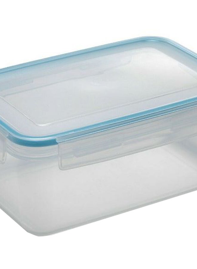 Addis - Clip And Close Plastic Rectangular Lunch Box Clear/Blue - Image 1