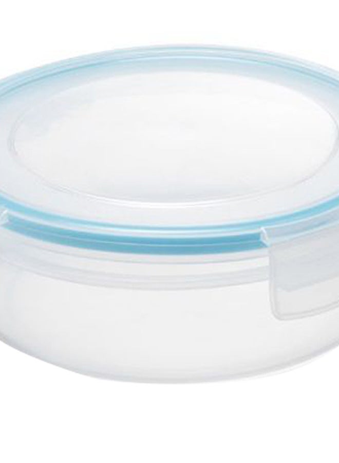 Addis Clip And Close Plastic Round Lunch Box Clear/Blue 570ml - Image 2