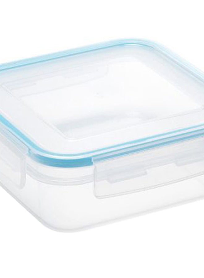 Addis Clip And Close Plastic Square Lunch Box Clear/Blue 700ml - Image 2