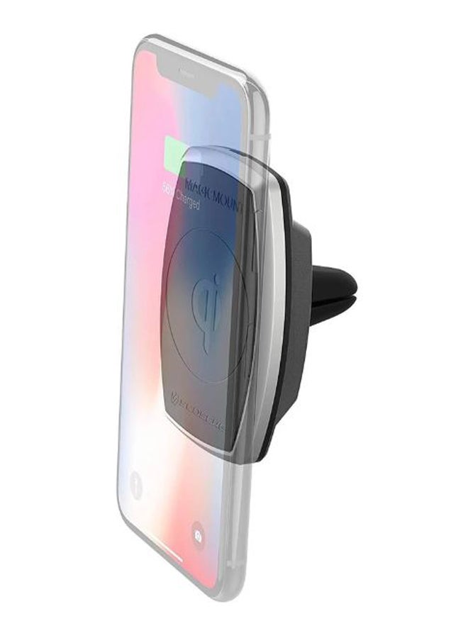 Scosche - Qi Wireless Charging Magnetic Magic Mount Black/Silver - Image 1