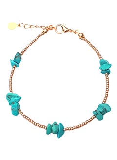 Metal Turquoise Stone Anklet