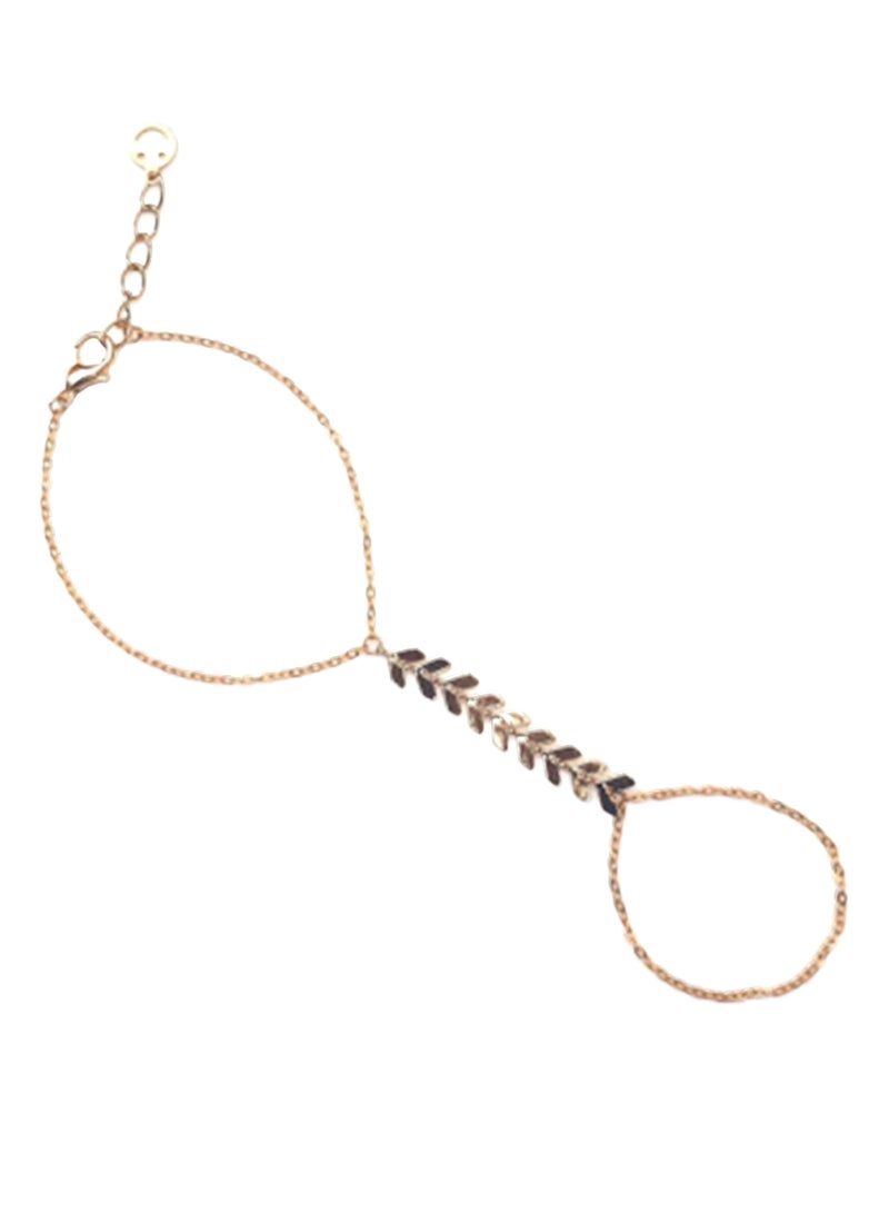 Alwan - Gold Plated Finger Bracelet - Image 1