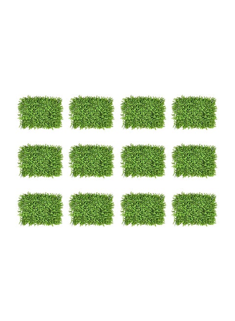 12-Piece Artificial Wall Grass Plant Green 40 x 60centimeter