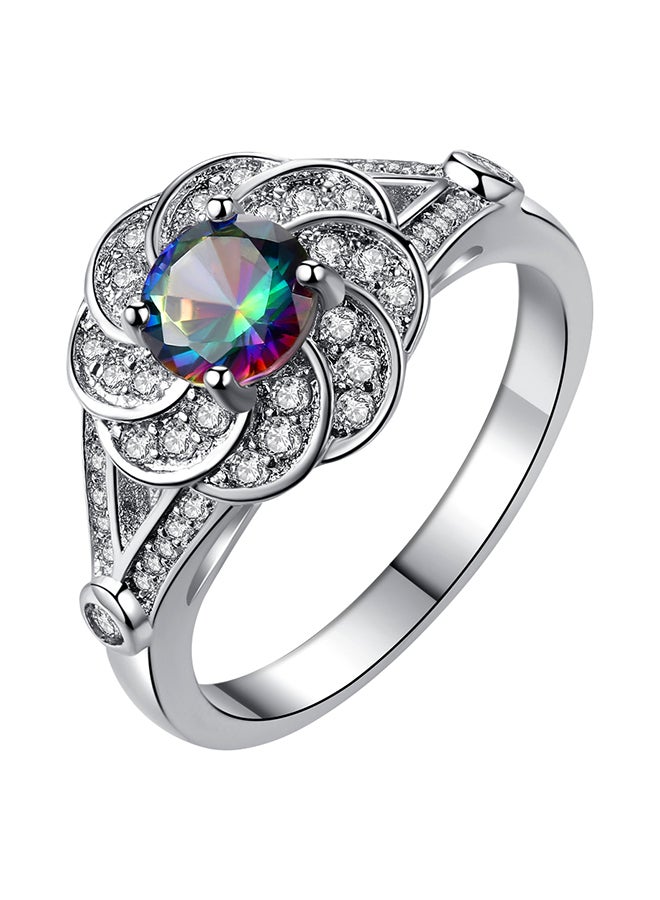 Zircon Cubic Wedding Ring  - Image 1