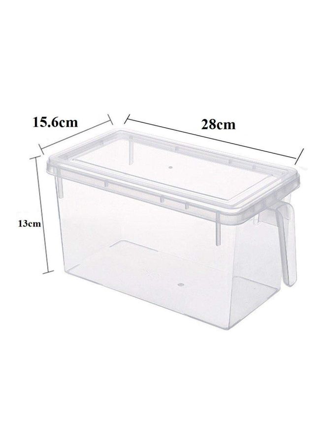 Rectangular Food Storage Containers With Lid And Handle Clear 3.6Liters