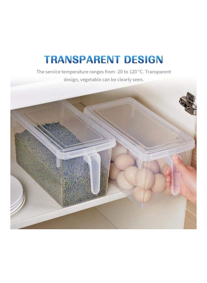 Rectangular Food Storage Containers With Lid And Handle Clear 3.6Liters