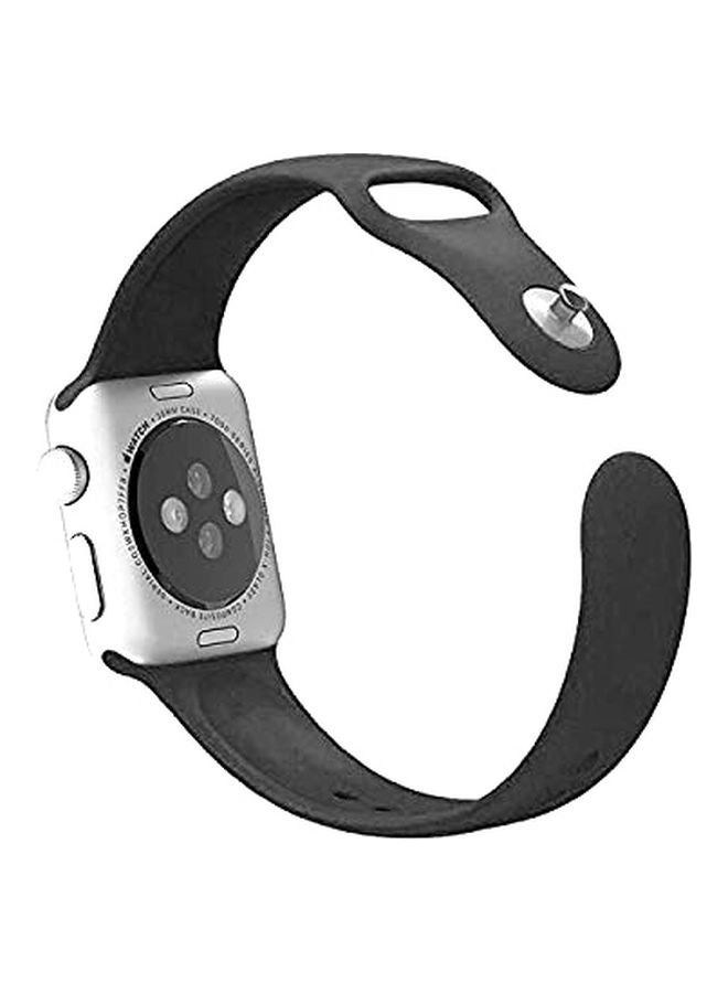 Eworld Replacement Band For Apple Watch Series 3/4/5 42/44mm Black - Image 2