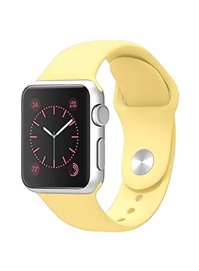 Eworld Replacement Band For Apple Watch Series 5/4/3-38mm, 40mm Bright Yellow - Image 2