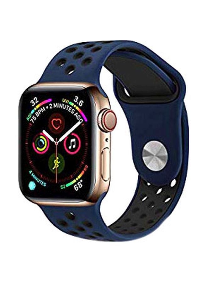 Eworld Replacement Band For Apple Watch Series 5/4/3-42mm, 44mm Blue/Black  - Image 1