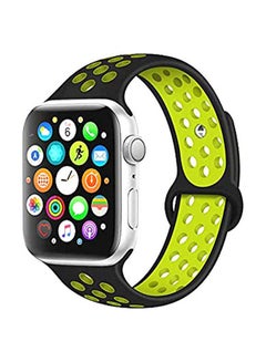 Eworld Replacement Band For Apple Watch Series 5/4/3, Nike+ 44mm Black/Yellow  - Image 1
