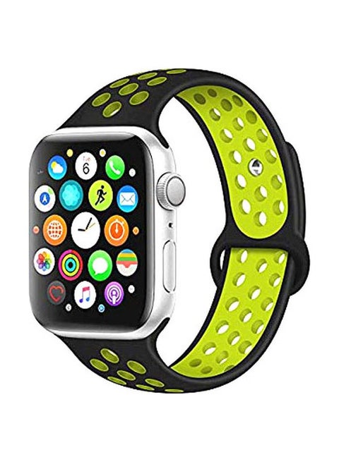 Replacement Band For Apple Watch Series 5/4/3, Nike+ 44mm Black/Yellow