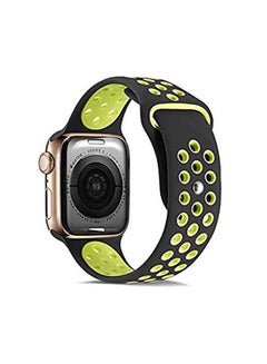 Eworld Replacement Band For Apple Watch Series 5/4/3, Nike+ 44mm Black/Yellow  - Image 2