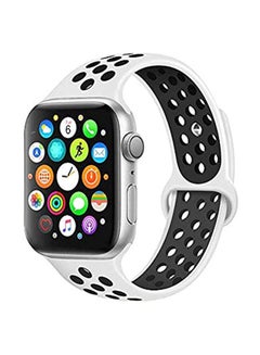 Replacement Band For Apple Watch Series 5/4/3/, Nike+, Sport, Edition-38mm, 40mm White/Black