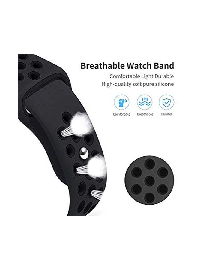 Eworld - Replacement Band For Apple Watch Series 5/4/3 42/44mm Black - Image 1