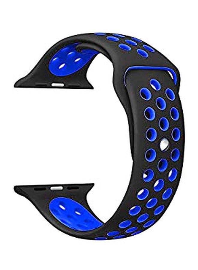 Eworld Replacement Band For Apple Watch Series 2/3/4 40mm/44mm Black/Blue 
