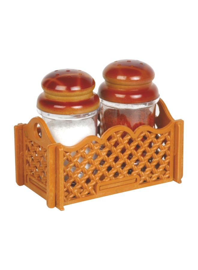 DELCASA Salt And Pepper Set Clear/Brown  - Image 1