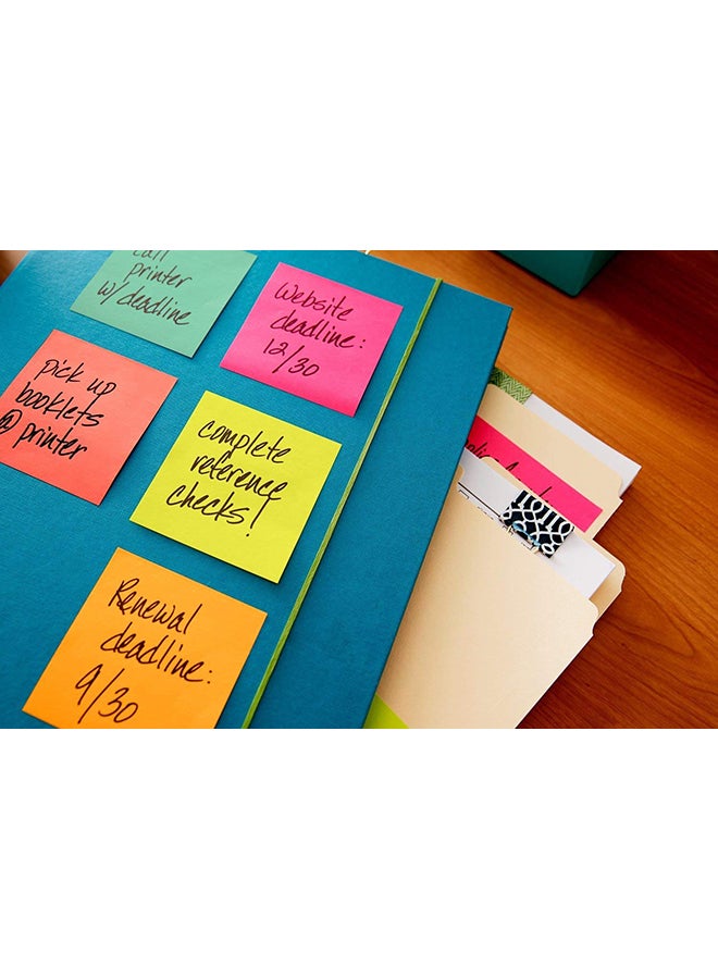 Fantastick Pack Of 4 Removable Self Stick Notes Fluorescent  - Image 3