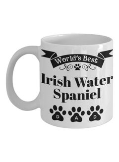 World's Best Irish Water Spaniel Printed Coffee Mug White/Black 325ml