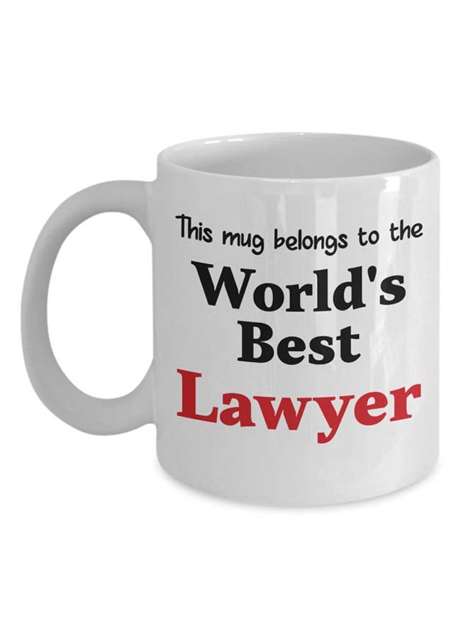 إيتالكو-سي بي مج بطبعة عبارة "World's Best Lawyer" أبيض