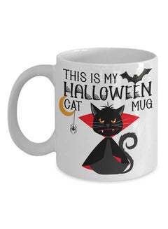 This Is My Halloween Vampire Cat Mug White