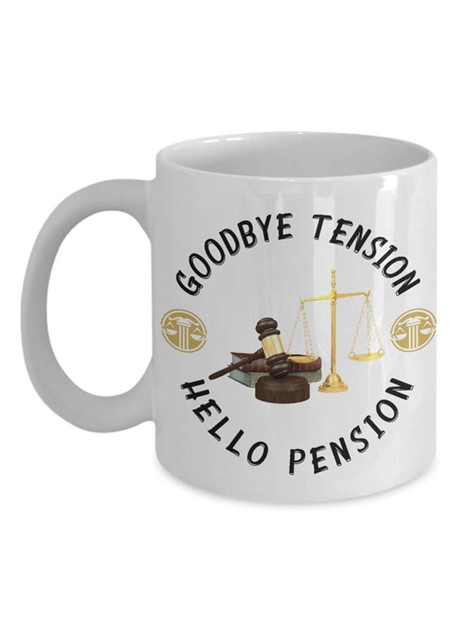 إيتالكو-سي بي مج مطبوع عليه عبارة Lawyer Retirement أبيض