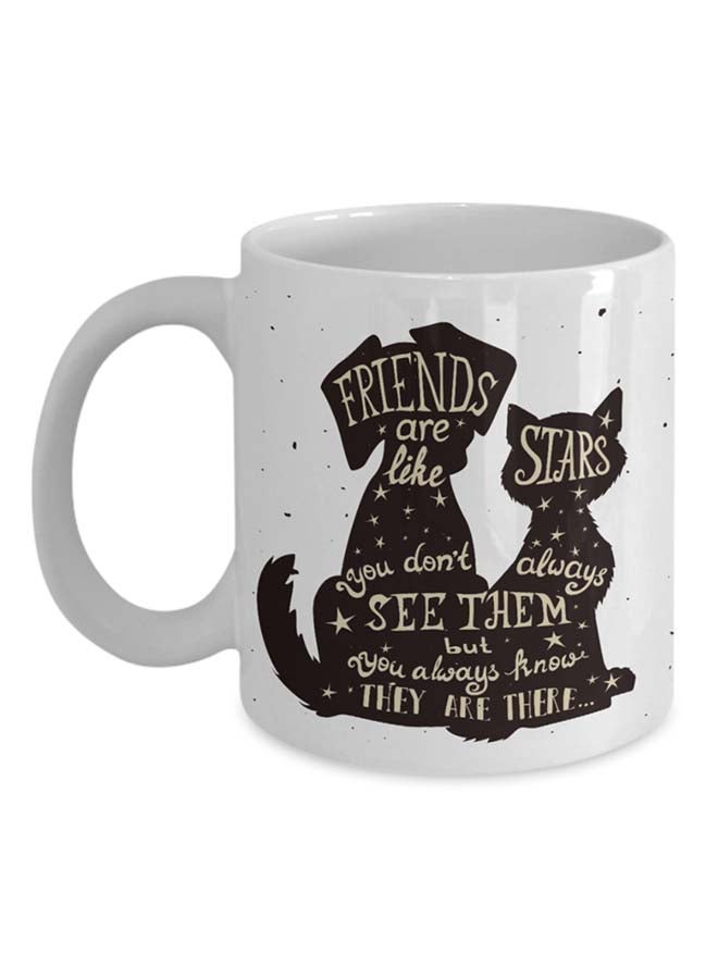 Friends Are Like Stars Cat Dog Mug White - v1573829764/N32103655A_1