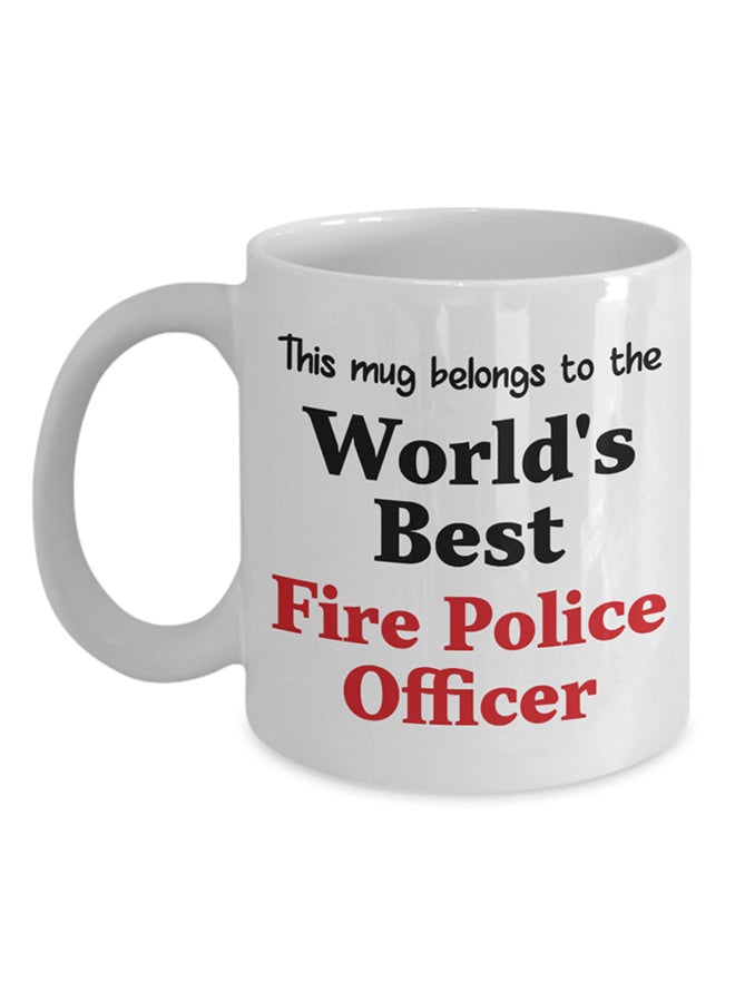 Italco_CP World'S Best Fire Police Officer Mug White