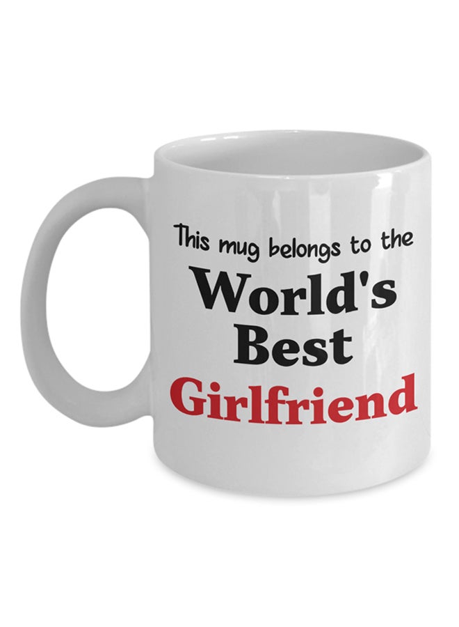 مج بنمط مطبوع بعبارة "World's Best Girlfriend" أبيض - v1573830048/N32106033A_1