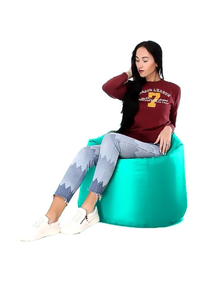 Leather Bean Bag Turquoise - Image 2