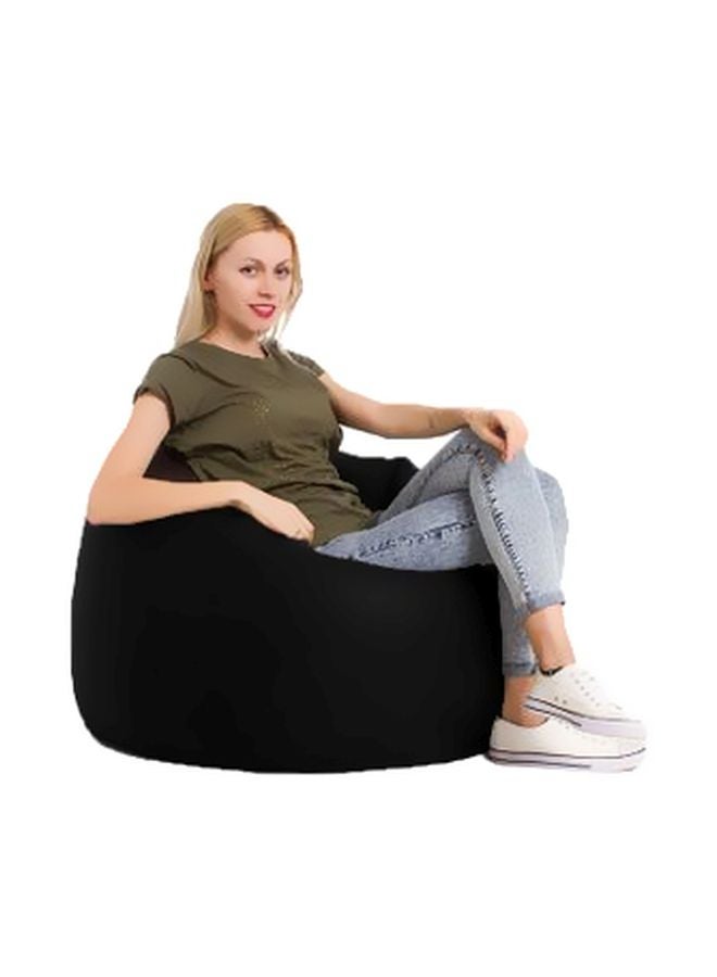 Generic Leather Bean Bag Black  - Image 3
