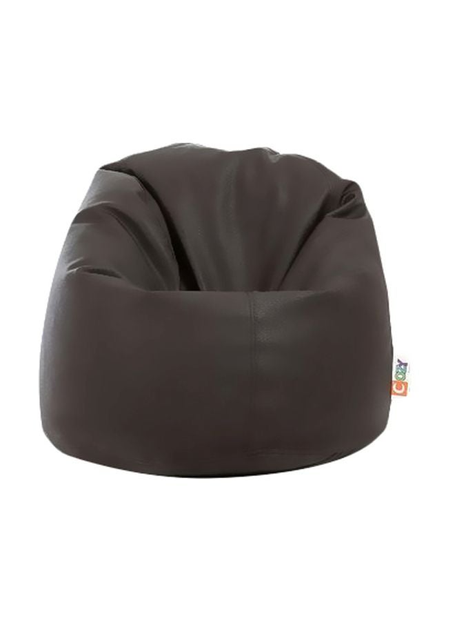 Leather Bean Bag Brown 80x50cm - Image 1