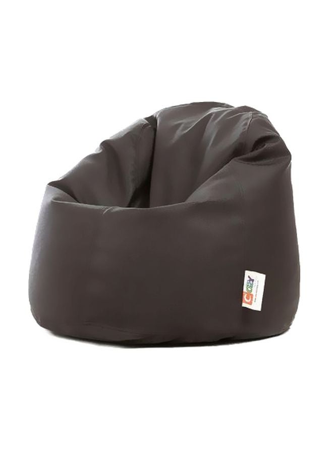Leather Bean Bag Brown 80x50cm - Image 2