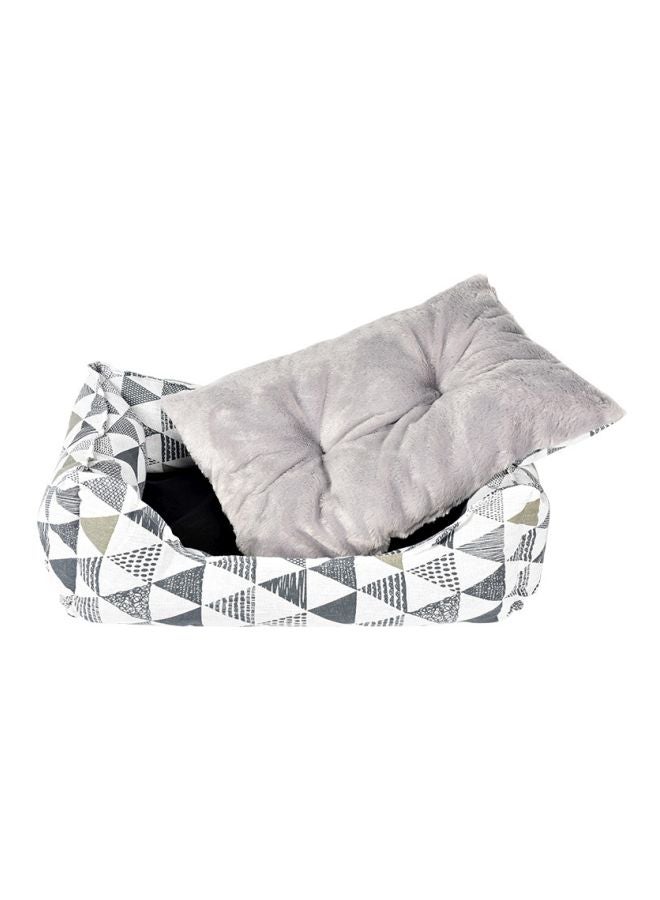 تو أون سرير دافئ بغطاء قابل للفصل رمادي / أبيض M - Image 1