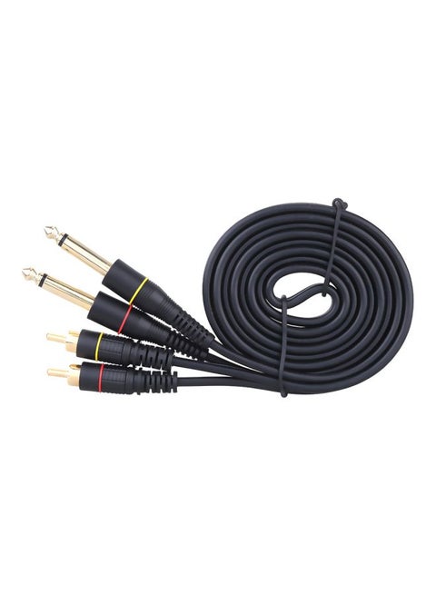 Dual RCA Male Jack Stereo Audio Cable For Mixer AV Amplifier