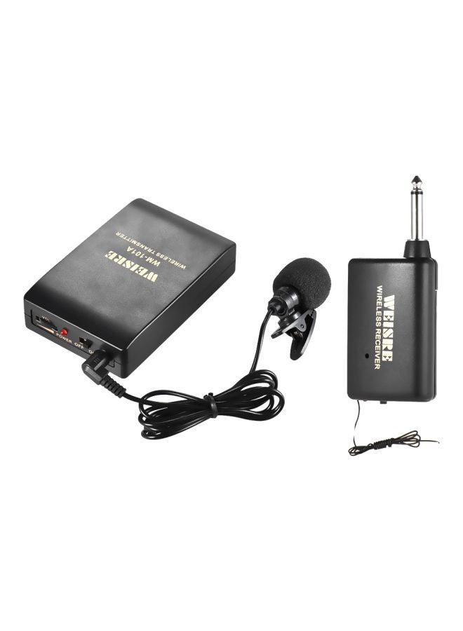 Portable Lavalier Lapel Collar Clip-on FM Wireless Microphone System - Image 1