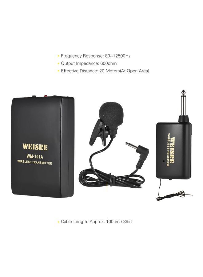 Portable Lavalier Lapel Collar Clip-on FM Wireless Microphone System - Image 3
