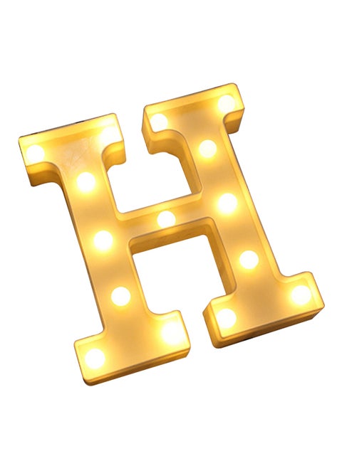 Alphabet H Letter Shape Decorative LED Light Warm White