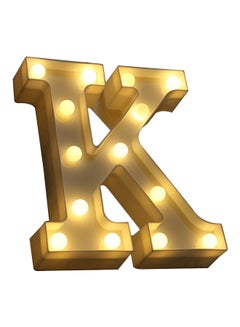 Alphabet K Letter Shape Decorative LED Light Warm White