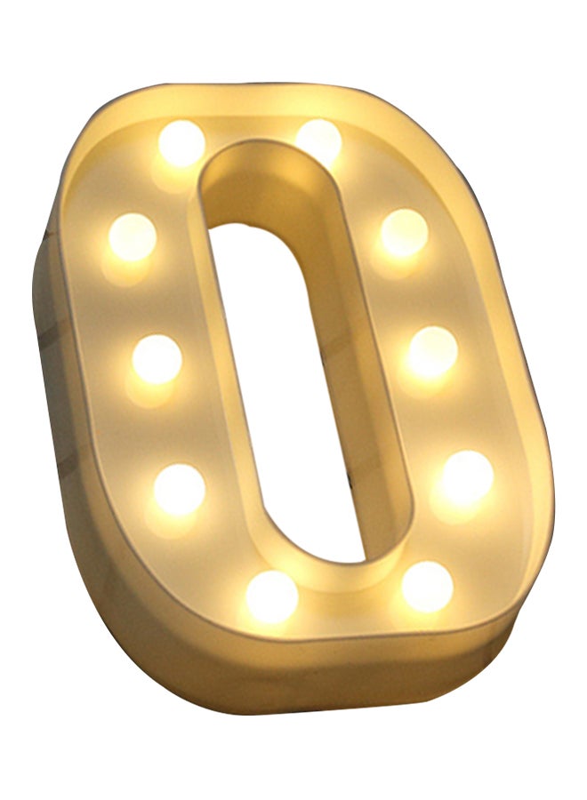 مصباح LED بتصميم على شكل حرف O للزينة أبيض دافئ 