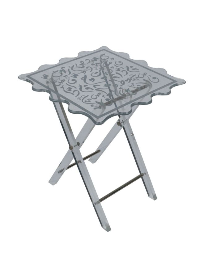 ماركة غير محددة - مجموعة طاولات من الأكريليك بتصميم متداخل مكونة من 4 قطع شفاف - Image 1