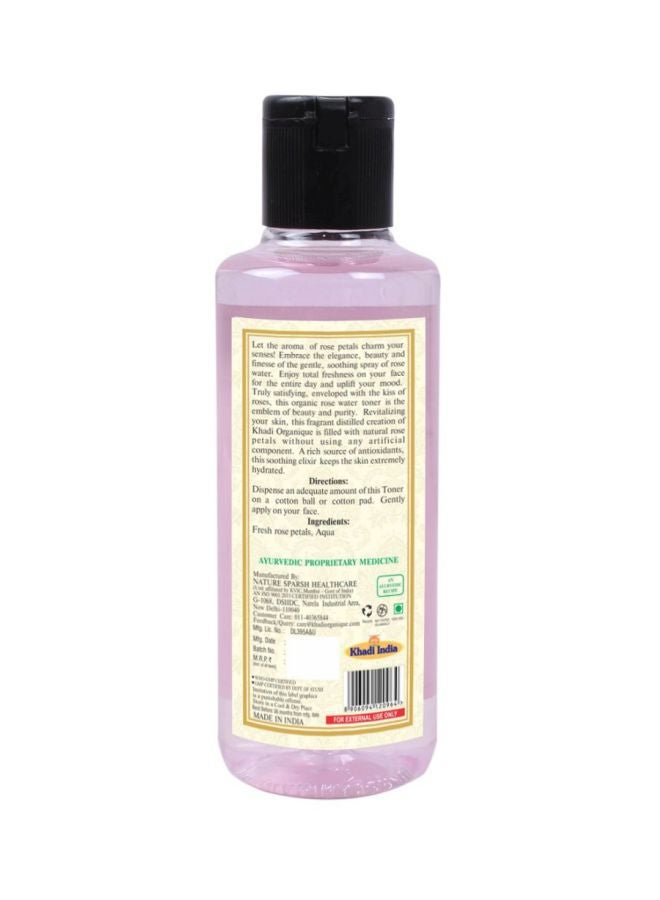 Khadi ORGANIQUE - Pure Rose Water Skin Toner 210ml - Image 1