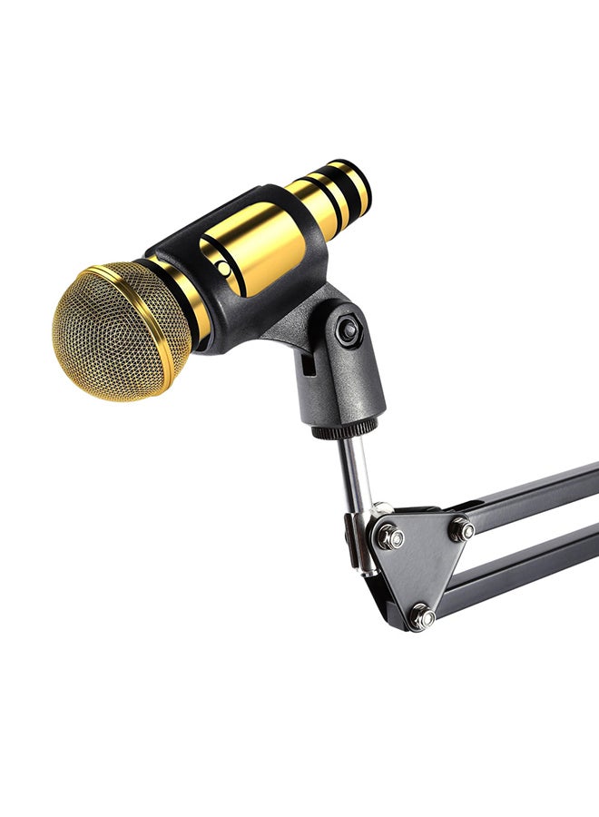 Microphone With Suspension Scissor Arm Stand AM82700 Gold/Black - Image 3