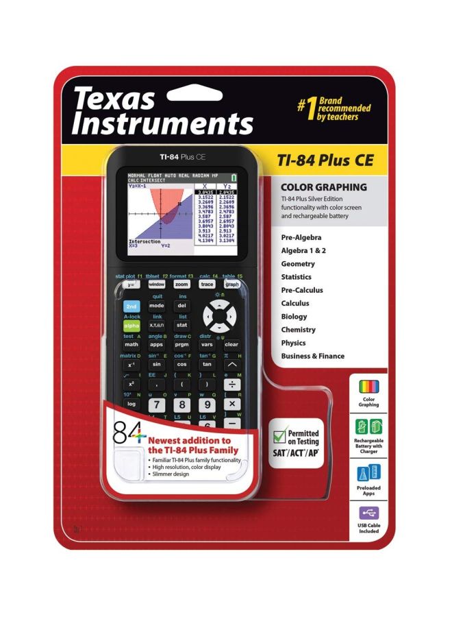 TEXAS INSTRUMENTS - TI-84 Plus Graphing Calculator Black - Image 1