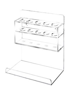 MyGift 2-Piece Wall Mounted Dry Erase Marker And Eraser Organizer Set Clear  - Image 1