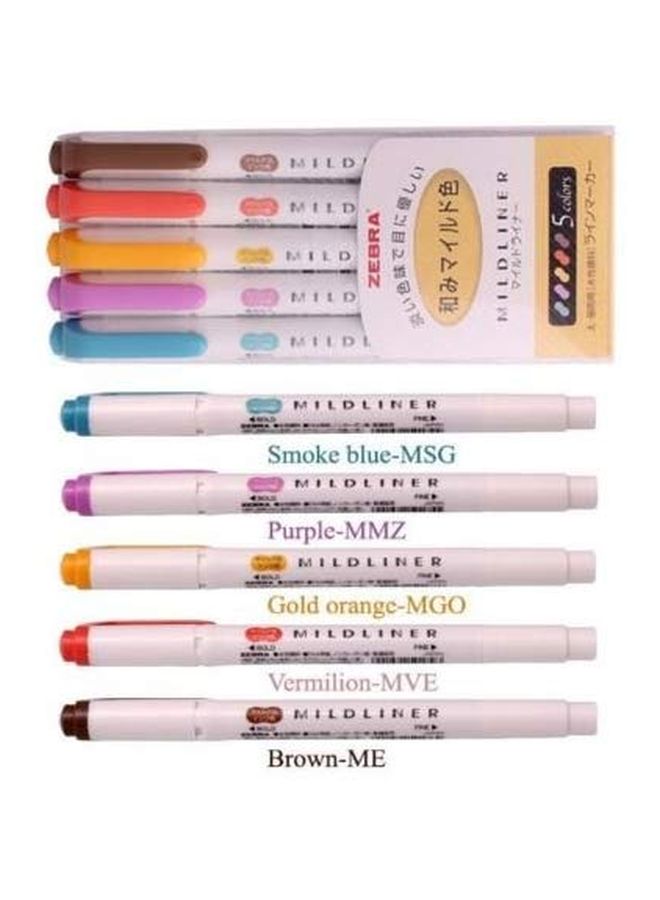 ZEBRA 20-Piece Mildliner Highlighter Pen Set Violet/Grey/Red  - Image 2