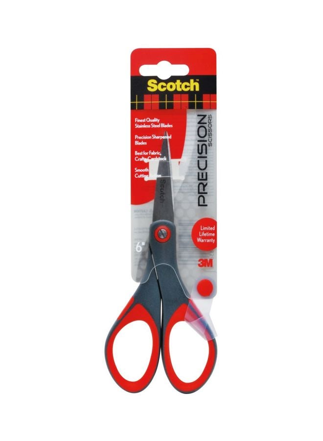 سكوتش مقص دقيق رمادي/أحمر