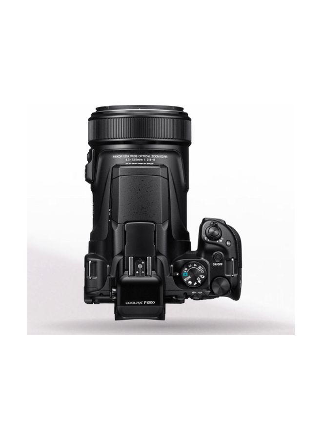Coolpix P1000 Point And Shoot Camera 125x Wide Optical Zoom-NIKKOR ED Glass Lens 16MP With Vari-angle LCD Screen, Built-in Wifi And Bluetooth