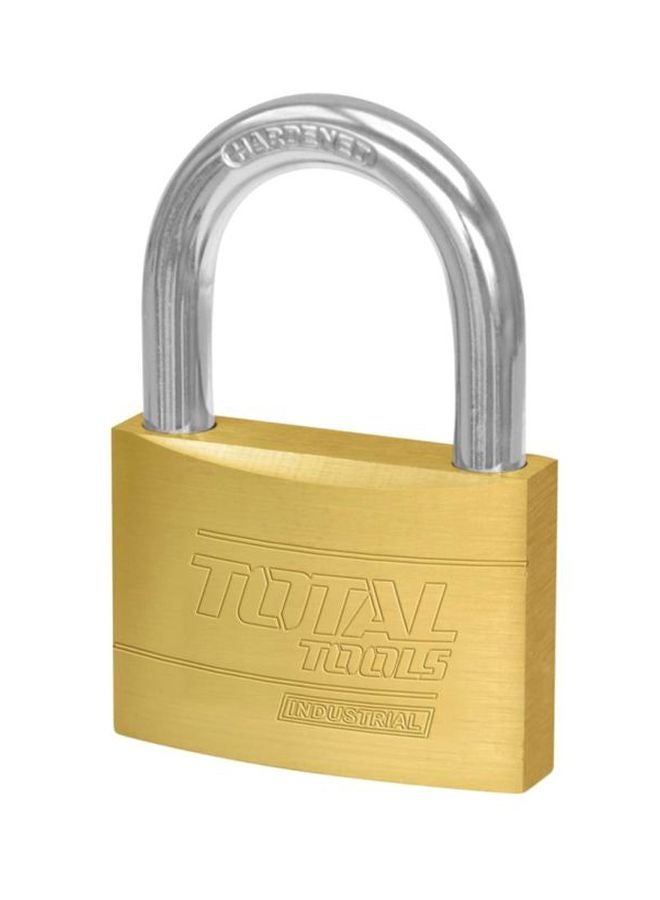 TOTAL Brass Padlock With 3-Piece Key Set Gold 40mm  - Image 1