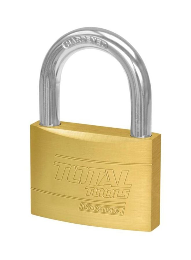 TOTAL Brass Padlock With 3-Piece Key Set Gold 20mm  - Image 1